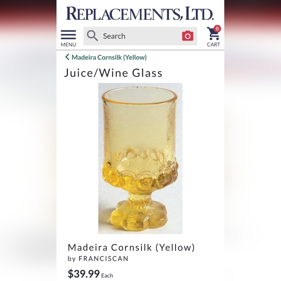 Vintage 1970s Tiffin Franciscan Madeira Cornsilk Yellow Glass Drinkware 4 Pieces - Picture 10 of 10